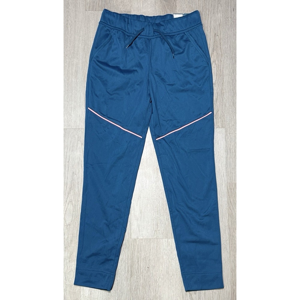 Tek Gear Jogger Size Girls Size L  (10/12)  Mid Rise Tapered Leg Teal Blue NWT